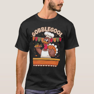 Grappige Gobblegool Turkije Chef Thanksgiving Fees T-shirt