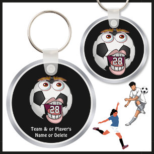 Grappige, goedkope voetbalcadeaus met NUMMER TEAM, Sleutelhanger