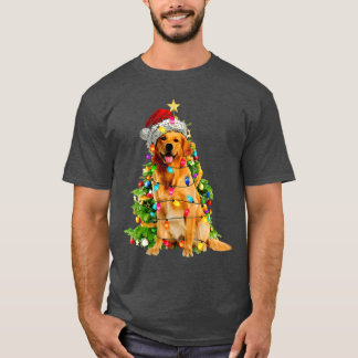 Grappige Golden Retriever Christmasree Hondenliefh T-shirt