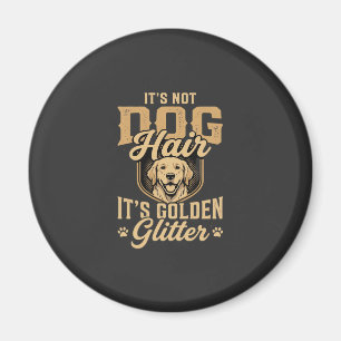 Grappige Golden Retriever Hond Haar Glitter Magneet