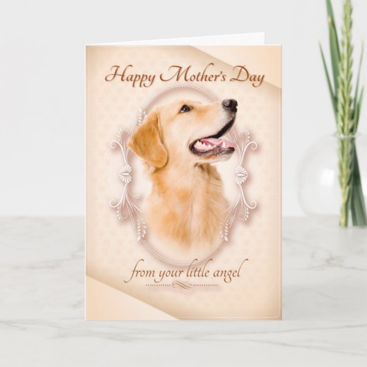 Grappige Golden Retriever Moederdag Kaart (Voorkant)