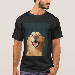 Grappige Golden Retriever Ontwerper T-shirt