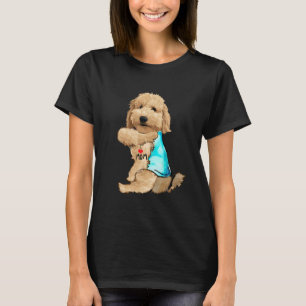 Grappige Goldendoodle Ik hou van mama Tattoo Honde T-shirt