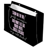 Grappige Golf Attitude Gift Bag Groot Cadeauzakje (Voorkant Gekanteld)