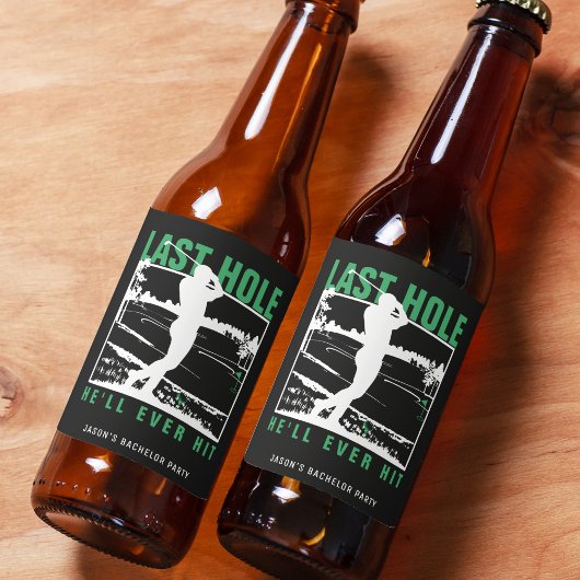Grappige golf bachelorparty laatste hole die hij o bier etiket
