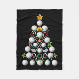Grappige Golf Ball Kerstboom Kerst Golf Liefde Fleece Deken