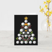 Grappige Golf Ball Kerstboom Kerst Golf Liefde Kaart (Gele Bloem)