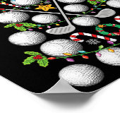 Grappige Golf Ball Kerstboom Kerst Golf Liefde Poster (Hoek)