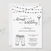 Grappige Golf & Beer verjaardagsfeestje uitnodigin Kaart (Voorkant)