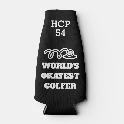 Grappige golf bier fles koeler met handicap nummer (Voorkant)