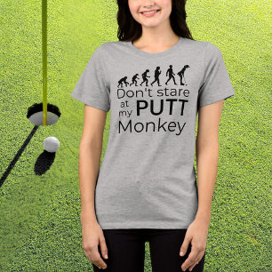 Grappige Golf Evolution Niet Staren naar mijn Putt Tri-Blend Shirt