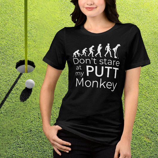 Grappige Golf Evolution Niet Staren naar mijn Putt Tri-Blend Shirt