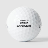 Grappige Golf Gift Joke Wormburner Golfballen (Voorkant)