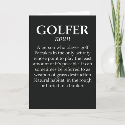 Grappige Golf Kaarten Voor Golfer Vader Opa Humor (Voorkant)