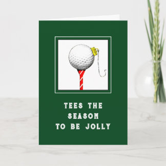 Grappige Golf Kerst Feestdagen Kaart