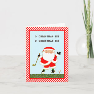 Grappige golf kerst feestdagen kaart