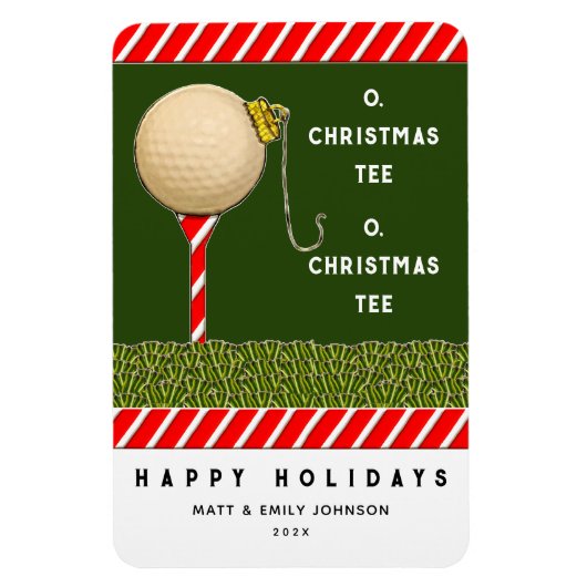 Grappige golf Kerst Magneet (Verticaal)