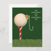 grappige golf kerstkaart feestdagenkaart (Voorkant / Achterkant)