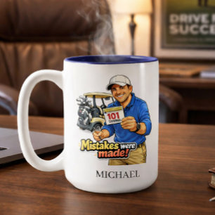 Grappige Golf Mislukking Persoonlijke Koffiemok Tweekleurige Koffiemok