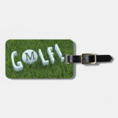 Grappige Golf Monogram Golf Reizen Bagage Label (Voorkant horizontaal)