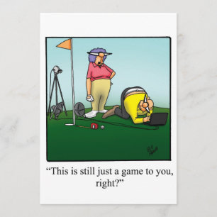 Grappige golf thematische trouwdag uitnodiging