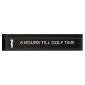 Grappige Golf Theme Desk Plaques Naambordje (Voorkant)