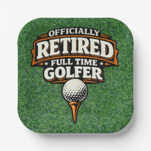 Grappige Golf Uitdrukking Golfpensioen Papieren Bordje
