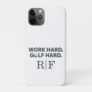 Grappige Golf Vader Monogram Werk Hard Golf Hard I iPhone 11 Pro Hoesje