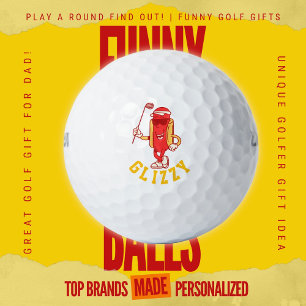 Grappige Golf Vader Retro Rubber Slang Glizzy Hotd Golfballen