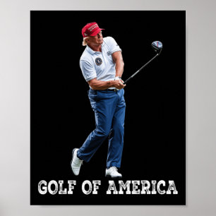 Grappige Golf Van Amerika Donald Trump 1 Poster