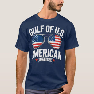 Grappige Golf van de VS Rood wit en blauw zonnebri T-shirt