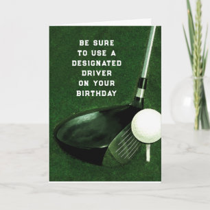 Grappige Golf Verjaardag Kaart