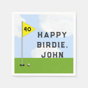 Grappige golf verjaardag servet