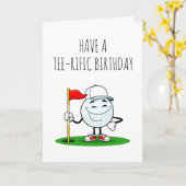 Grappige golf verjaardagskaarten kaart (Gele Bloem)