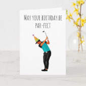 Grappige golf verjaardagskaarten kaart (Gele Bloem)