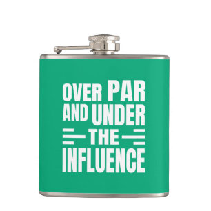 Grappige Golf Vinyl Omwikkelde Flask Heupfles