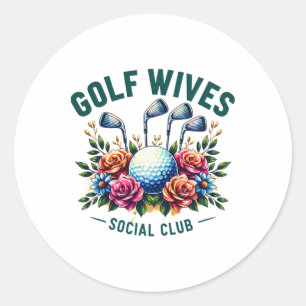 Grappige Golf Vrouwen Social Club Golf liefhebbers Ronde Sticker