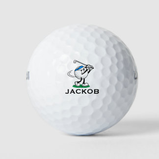 Grappige Golfbal Karakter Aangepaste Naam Golfballen