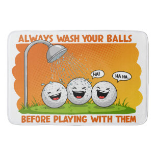 Grappige golfballen badkamer badmat