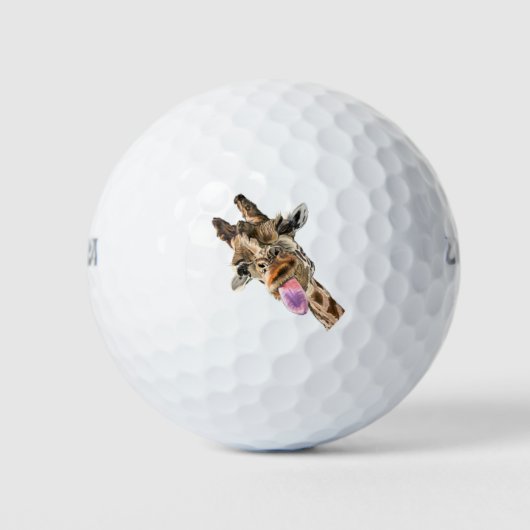 Grappige golfballen met speelse Giraffe - Smile (Voorkant)