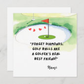 Grappige golfcitaten voor golfer Valentijnsdag Feestdagenkaart (Voorkant / Achterkant)