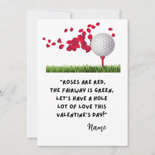Grappige golfcitaten voor golfer Valentijnsdag Feestdagenkaart