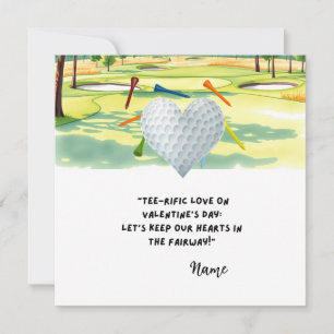 Grappige golfcitaten voor golfer Valentijnsdag Feestdagenkaart