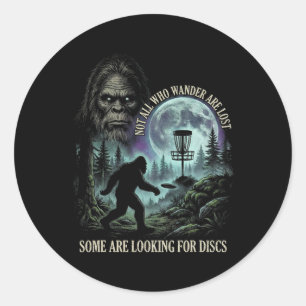 Grappige Golfende Bigfoot Disc Golf Speler 90s Gra Ronde Sticker