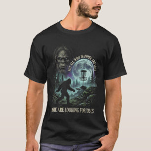 Grappige Golfende Bigfoot Disc Golf Speler 90s Gra T-shirt