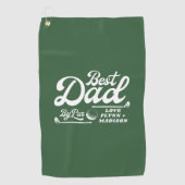 Grappige golfer beste vader door par | VADERDAG Golfhanddoek (Voorkant)