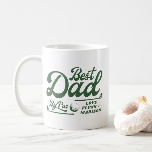 Grappige golfer beste vader door par | VADERDAG Koffiemok (Met donut)