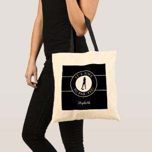 Grappige Golfer Bij Afspraak Golf Zwart & Wit Scha Tote Bag
