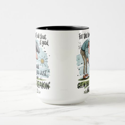 Grappige Golfer Coffee Mok Get In The Hole Dad Mok (Midden)