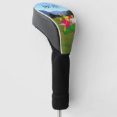 Grappige golfer gepersonaliseerde naam of monogram golfheadcover (Schuin)